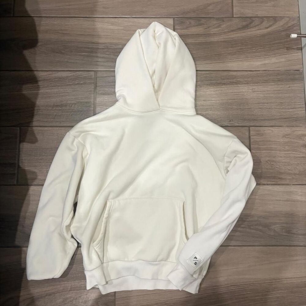 Pacsun Men's White and Cream Hoodie